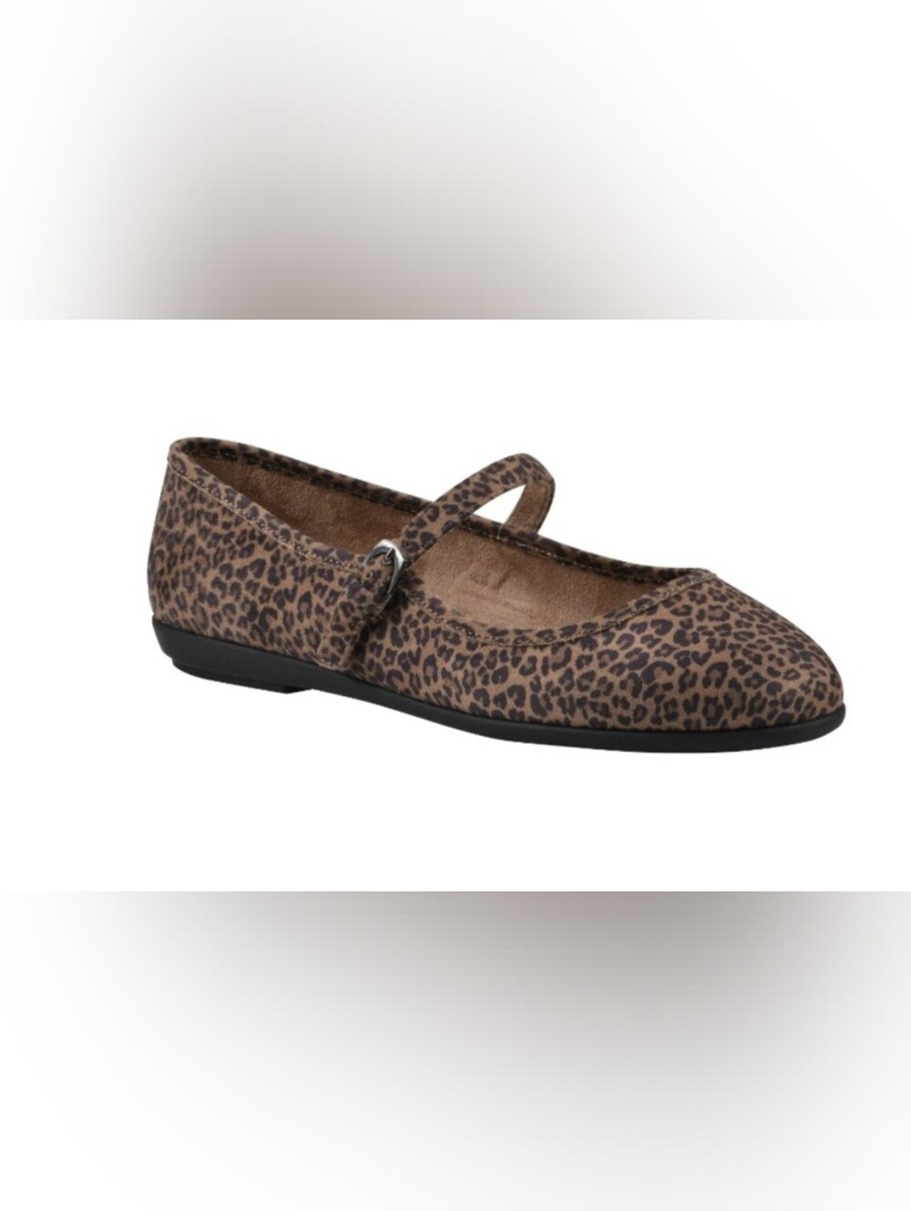 AEROSOLES Leopard Print Mary Jane Flats - Brown/Black